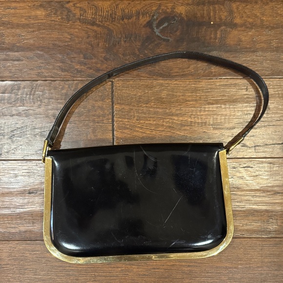 Vintage 90’s Tom Ford era Gucci Black and Gold Shoulder Bag - Picture 9 of 9